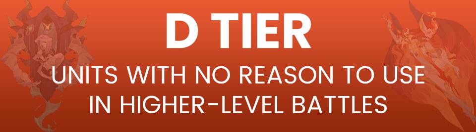 AFK Arena Tier List D Tier